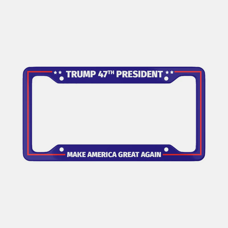 Trump 47th President - License Plate Frame - THE MAGA STORE