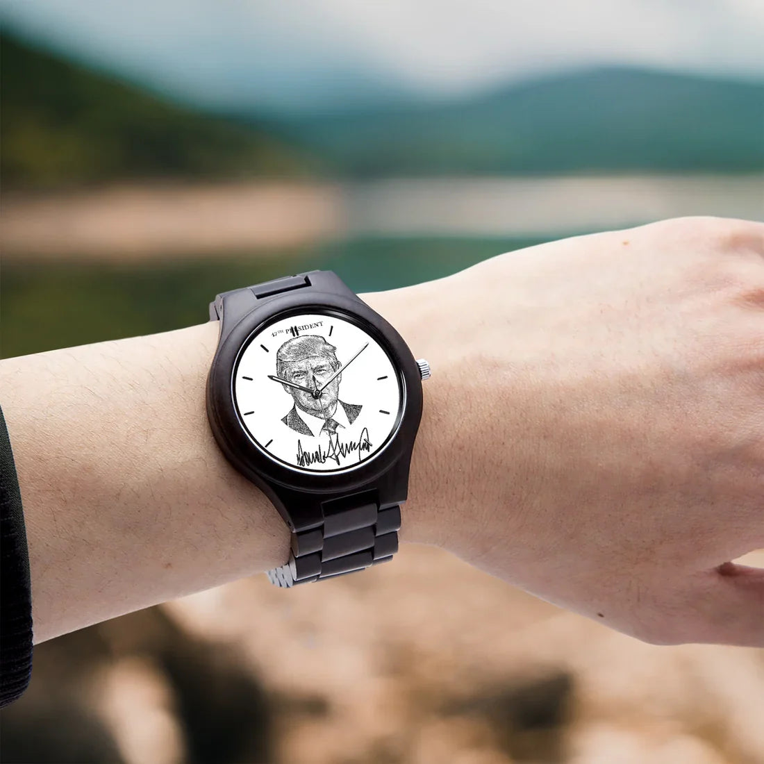 Victory Black Trump President 47 Watch - THE MAGA STORE